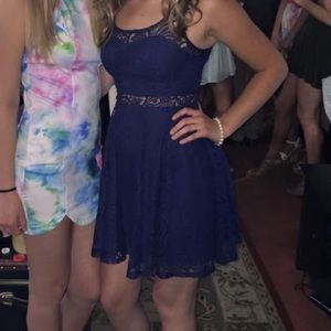 Navy lace dress